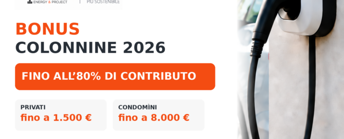Bonus Colonnine 2026 – contributo fino all’80% per privati e condomìni